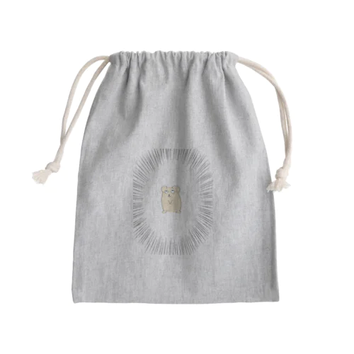 集中線のハムスター Mini Drawstring Bag