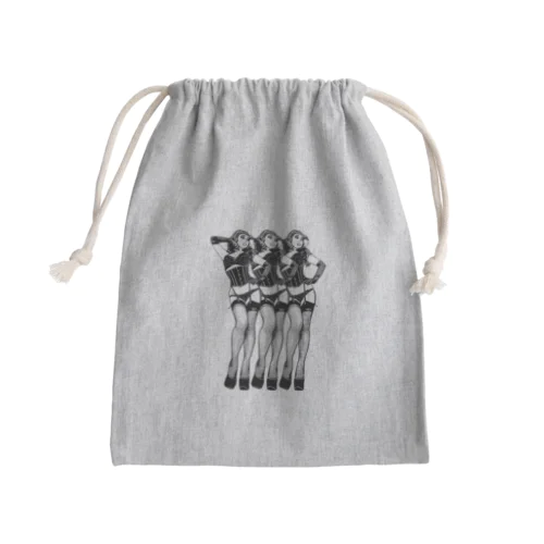 トリプル・ウノ（黒） Mini Drawstring Bag