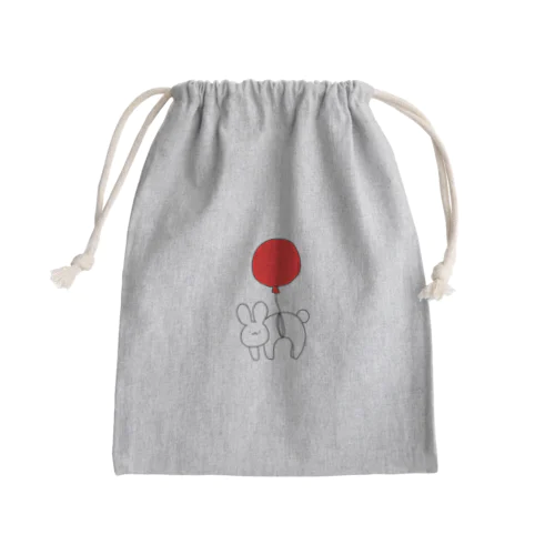 空飛ぶうさぎ Mini Drawstring Bag