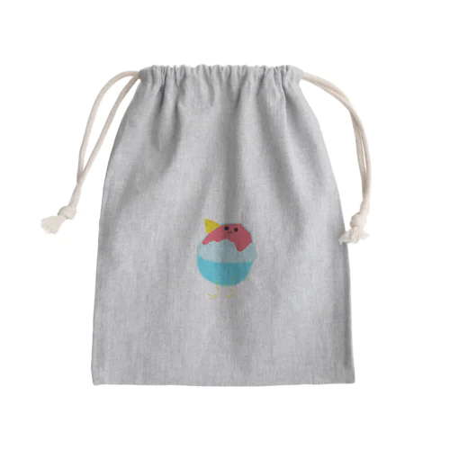 かき氷インコくん。 Mini Drawstring Bag