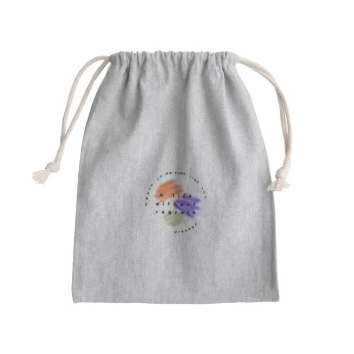 後悔のない人生を。 Mini Drawstring Bag