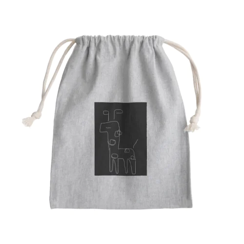 ゆるいきりん Mini Drawstring Bag