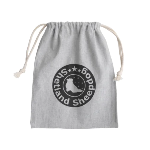 お座りシェルティ【ロゴ風】 Mini Drawstring Bag