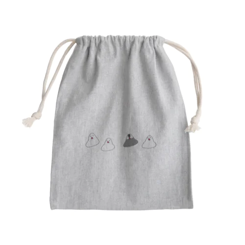 さまざま文鳥巾着 Mini Drawstring Bag