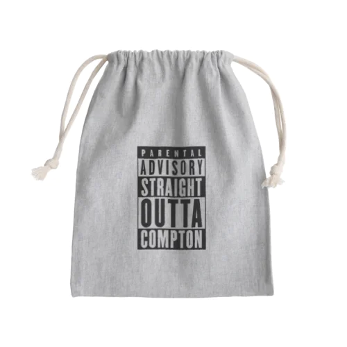 PARENTAL ADVISORY STRAIGHT OUTTA COMPTON-ペアレンタル・アドバイザリー・ストレイト・アウタ・コンプトン- ボックスロゴTシャツ きんちゃく