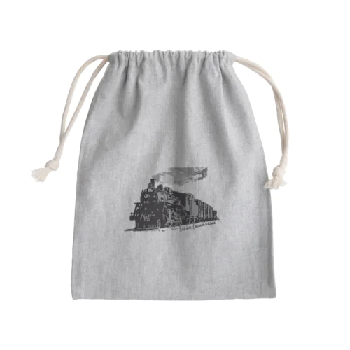 Steam Locomotive ー機関車ー Mini Drawstring Bag