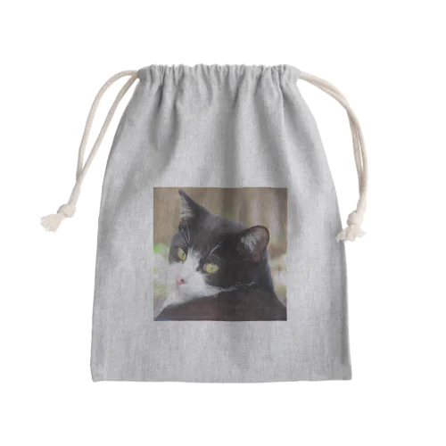 見返りにゃんこ Mini Drawstring Bag