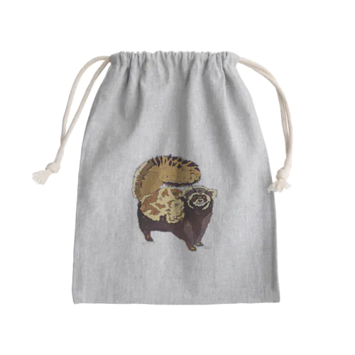 マダライタチ Mini Drawstring Bag