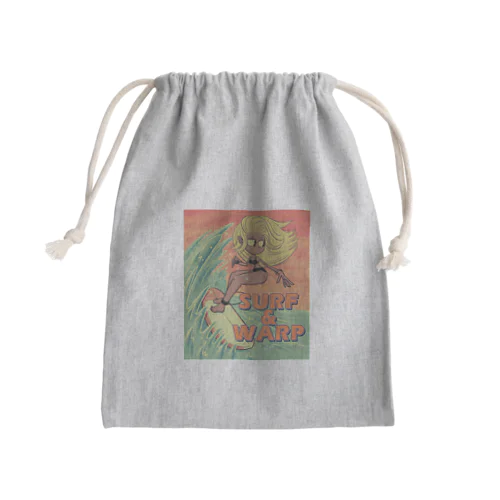 "SURF & WARP" Mini Drawstring Bag