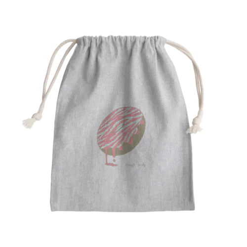 トラ柄ドーナツジャンキー Mini Drawstring Bag