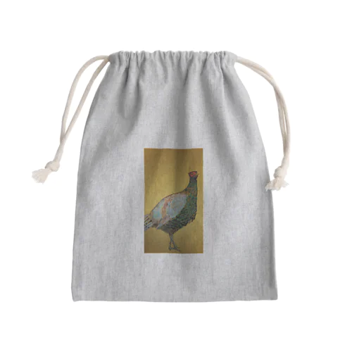 鮮やかな雉 Mini Drawstring Bag