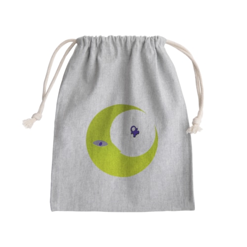 月とベイビー Mini Drawstring Bag
