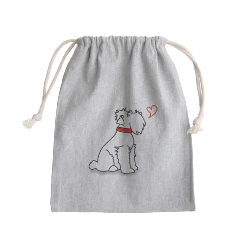 さだくろうシルエット Mini Drawstring Bag