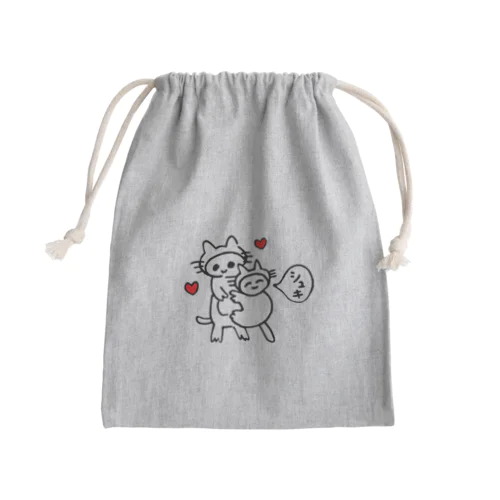 着ぐるみねこ Mini Drawstring Bag