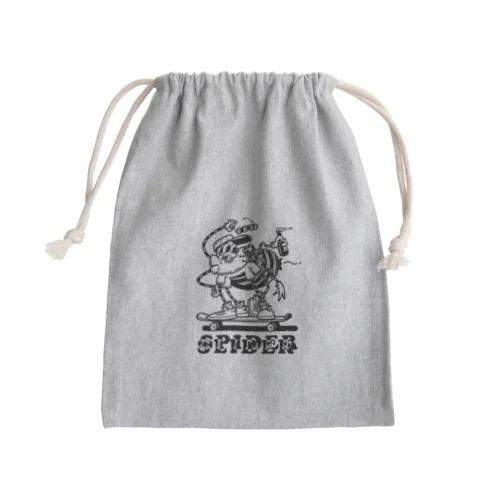 "SPIDER SLIDER" Mini Drawstring Bag