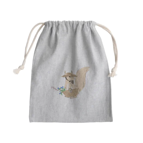 りすくん　花を摘みに Mini Drawstring Bag