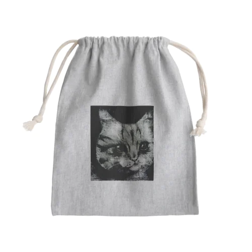 猫 Mini Drawstring Bag