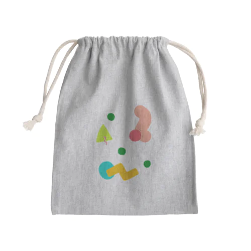 モニョモニョ幾何学模様 Mini Drawstring Bag