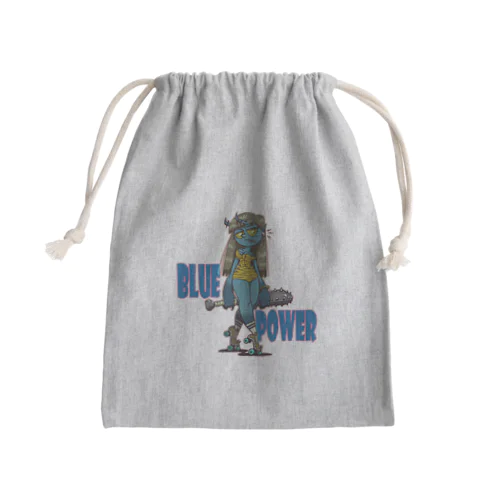 “BLUE POWER” Mini Drawstring Bag