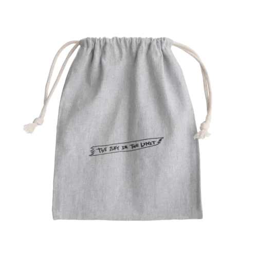 THE SKY IS THE LIMIT.(黒字) Mini Drawstring Bag