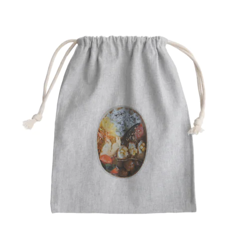 お弁当プリント Mini Drawstring Bag