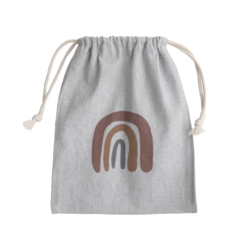 ブラウンレインボー Mini Drawstring Bag