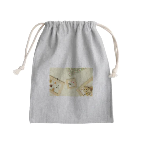 ナチュラル Mini Drawstring Bag