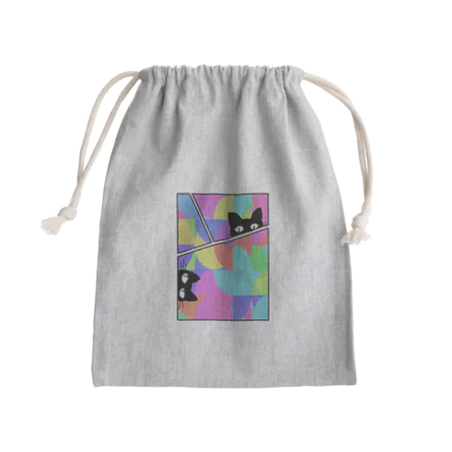 にゃんですか？ Mini Drawstring Bag