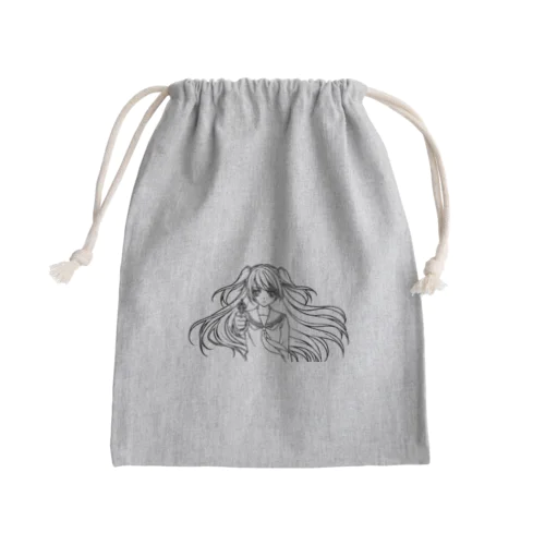 女子高生とリボルバー Mini Drawstring Bag