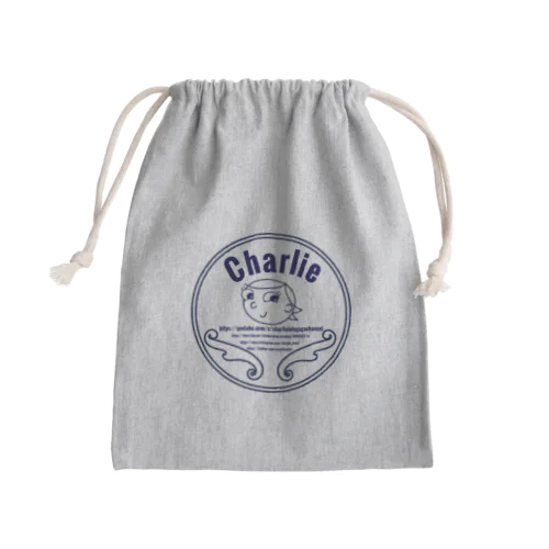 Charlie ロゴ2 Mini Drawstring Bag