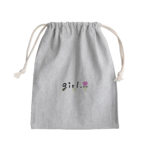 Girl. Mini Drawstring Bag