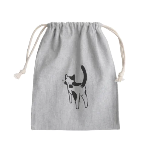 ねこけつ（ぶち猫） Mini Drawstring Bag