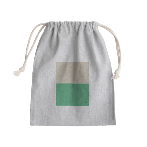 クリーム&グリーン Mini Drawstring Bag