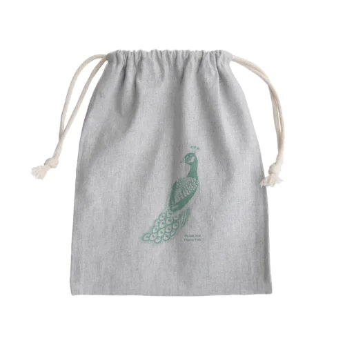 孔雀 Mini Drawstring Bag