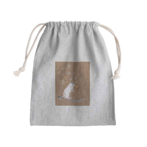 にゃんゴジラ Mini Drawstring Bag