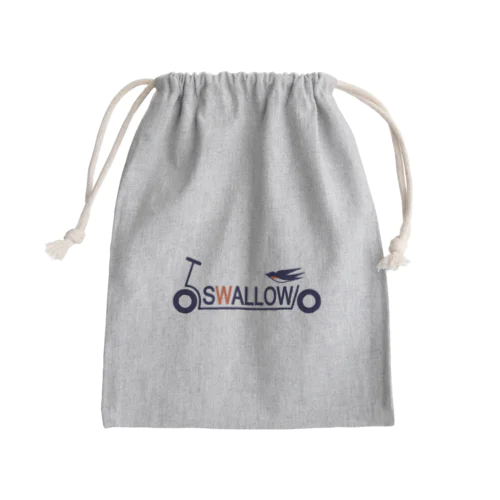 キックボード風スワローロゴ Mini Drawstring Bag