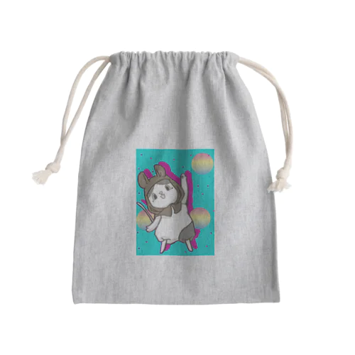 ご機嫌パンダマウス頭巾 Mini Drawstring Bag