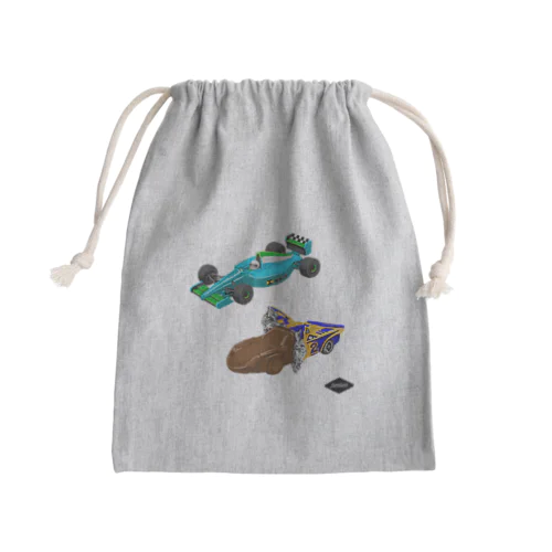 Racing cars Mini Drawstring Bag