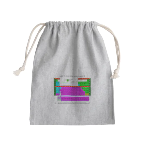 元素周期表ー英語(横) Mini Drawstring Bag