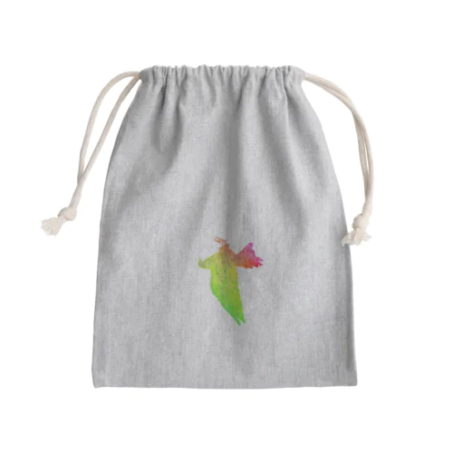 日輪に依存する鳩 Mini Drawstring Bag