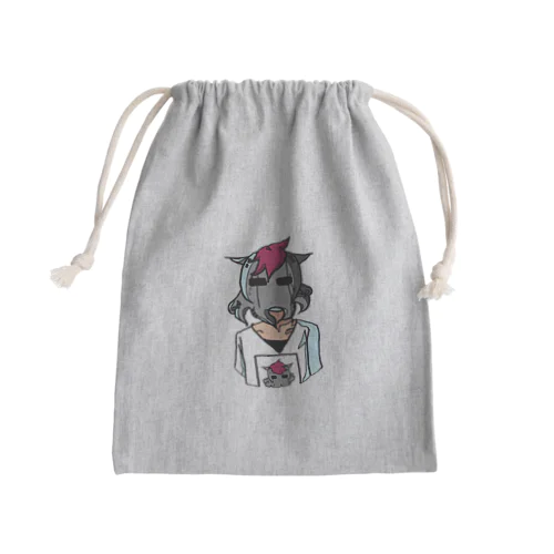 鋼の面ダコさん Mini Drawstring Bag