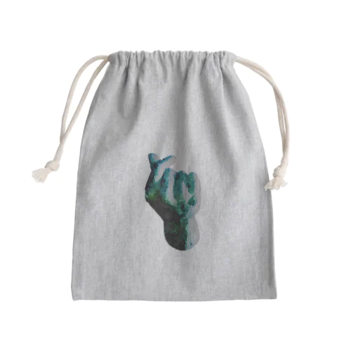 指ハート Mini Drawstring Bag