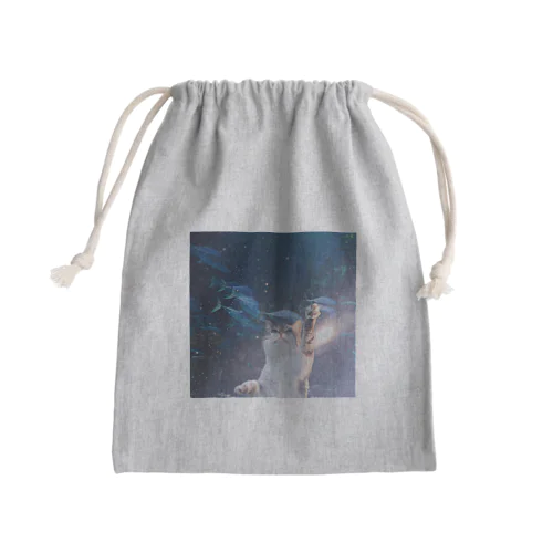 宇宙のねこ様 Mini Drawstring Bag