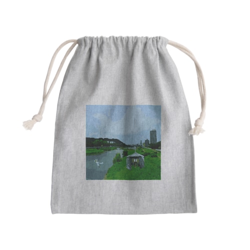 広瀬川テントサウナ Mini Drawstring Bag
