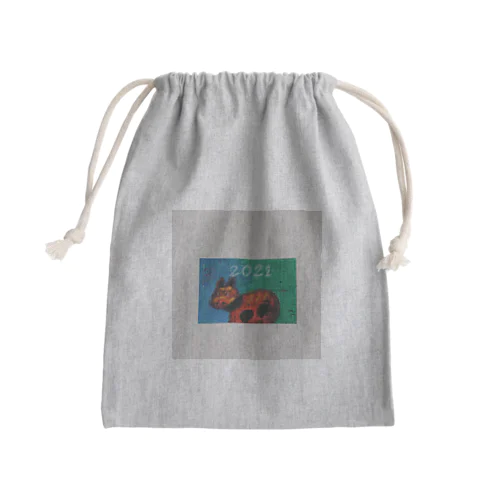 クレヨンde赤べこ Mini Drawstring Bag