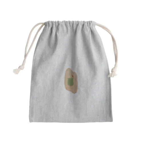 君の大好きなクリームソーダ。 Mini Drawstring Bag