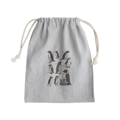 ペンギンだらけ Mini Drawstring Bag