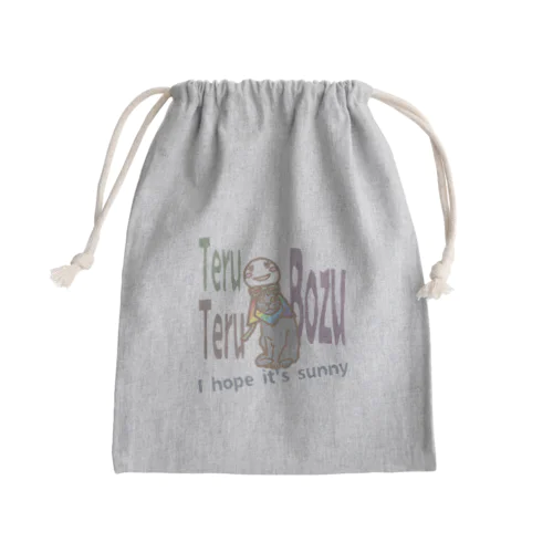 てるてる坊主猫ロゴ Mini Drawstring Bag