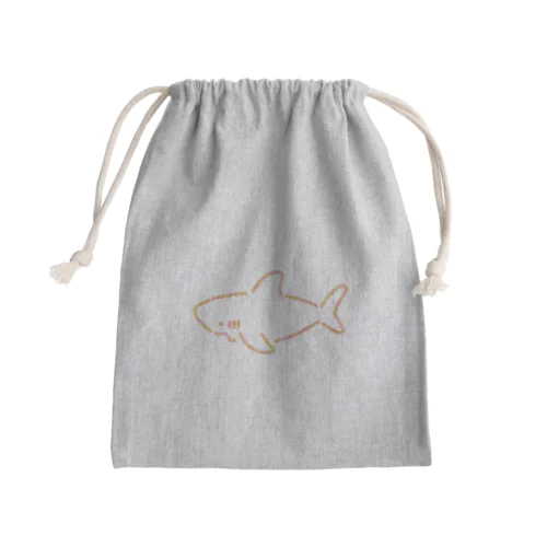 わりとシンプルなサメ2021ピンク系Ver. Mini Drawstring Bag