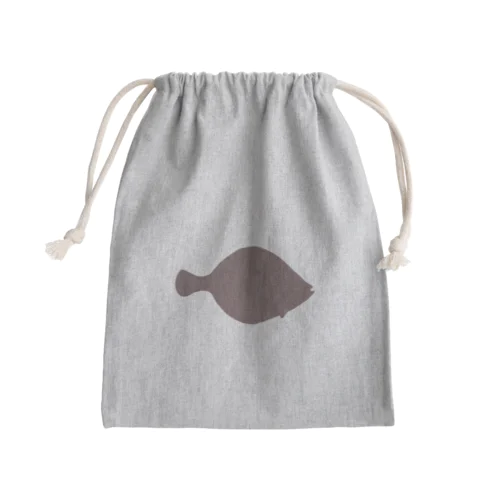 カレイ　シルエット Mini Drawstring Bag